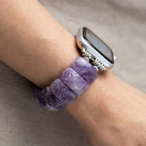 Amethyst Apple Watch Band Beaded Stretchable For Women -Moon Dance Charms