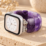 amathyst Apple watch band beaded for women Stretchable