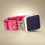 Apple Watch Band With Beads |Stretchable Red For Women