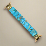 Correa de Apple Watch Azul Con Perlas Estirable