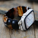 Beaded Apple Watch Band women Stretchable Moon Dance Charms