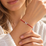 Butterfly Bracelet Red String | 925 Sterling Silver Charm