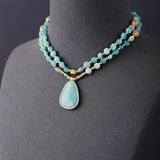 Collier en Cristal d'Amazonite - Charms Danse de Lune