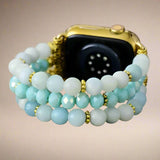 Amazonite Stone Apple Watch bands beaded Strap For Women