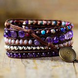 Amethist Boho kralenband voor Apple Watch - Moon Dance Charms
