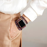 Amethist Boho kralenband voor Apple Watch - Moon Dance Charms
