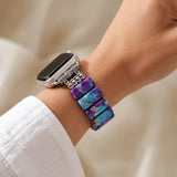 Apple Watch Band With Beads | Stretchable - Purple and Blue -For Women