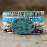 Aqua Aura Wickelarmband - Mondtanz Charms