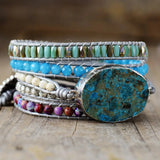 Aqua Aura Wickelarmband - Mondtanz Charms