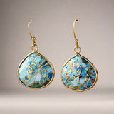 Avant-garde Turquoise Haak Oorbellen - Moon Dance Charms