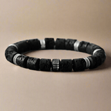 Zwarte Lavasteen Armband - Moon Dance Charms
