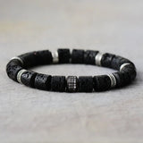 Zwarte Lavasteen Armband - Moon Dance Charms