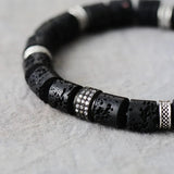Zwarte Lavasteen Armband - Moon Dance Charms
