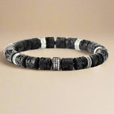 Zwarte Lavasteen Armband - Moon Dance Charms