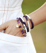 Bliss Amethysts and Citrine Stone Bracelet - Moon Dance Charms