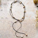 Collier ras du cou en perles de Bohême - Moon Dance Charms