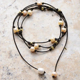 Collier ras du cou en perles de Bohême - Moon Dance Charms