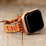 Boho Apple Watch-bandje vrouw met jaspis