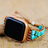 Boho Apple Watch-band met turkoois - Moon Dance Charms