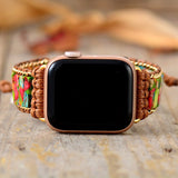 Boho Apple Watch Strap Perlé Jaspe Impérial - Moon Dance Charms