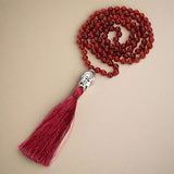 Collier Mala cornaline pour l’abondance