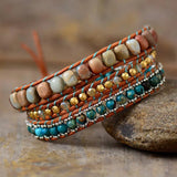 Wickelarmband mit Devotion-Perlen – Mondtanz-Charms