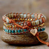 Wickelarmband mit Devotion-Perlen – Mondtanz-Charms
