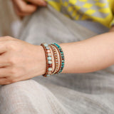 Wickelarmband mit Devotion-Perlen – Mondtanz-Charms