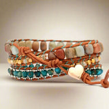 Wickelarmband mit Devotion-Perlen – Mondtanz-Charms