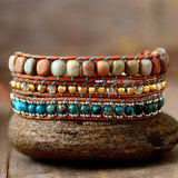 Wickelarmband mit Devotion-Perlen – Mondtanz-Charms