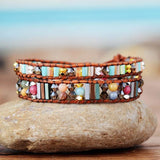 Double Leather Wrap Bracelet - Moon Dance Charms