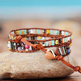 Double Leather Wrap Bracelet - Moon Dance Charms