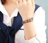 Double Leather Wrap Bracelet - Moon Dance Charms