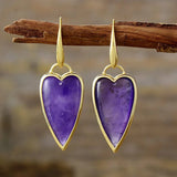 Pendientes colgantes de piedras preciosas de amor eterno - Charms de danza lunar
