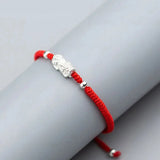 Feng Shui Red String Bracelet in Silver - Moon Dance Charms