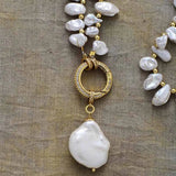 Freshwater Pearl Zircon Necklace - Moon Dance Charms