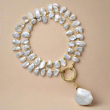 Freshwater Pearl Zircon Necklace - Moon Dance Charms