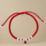 Heart Charm Red Thread Bracelet - Moon Dance Charms