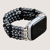 Hematite Beaded Apple Watch Band For Women