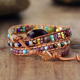 Intuition Amethyst And Beads Wrap Bracelet - Moon Dance Charms