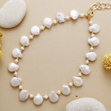 Keshi Parel Statement Ketting | Zoetwaterparel Choker - Moon Dance Charms