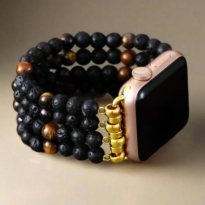Lava Rock Beaded Apple Watch Band