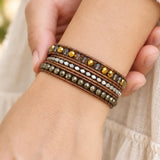 leather Wrap Bracelet beaded