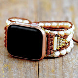 Mooie parels Boho Apple Watch Band Wrap - Moon Dance Charms