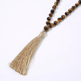 Mala Necklace Lava Rock and and Tiger Eye