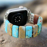 Oceanic Apple Watch Bandje vrouw Met Kralen Rekbaar - Maan Dans Charms