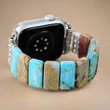 Oceanic Apple Watch Bandje vrouw Met Kralen Rekbaar - Maan Dans Charms