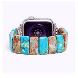 Oceanic Apple Watch Bandje vrouw Met Kralen Rekbaar - Maan Dans Charms