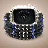 Pulsera de reloj de cuentas de ónix para Apple Watch - Encantos de danza lunar