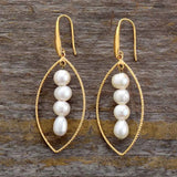 Boucles d'oreilles en perles d'eau douce